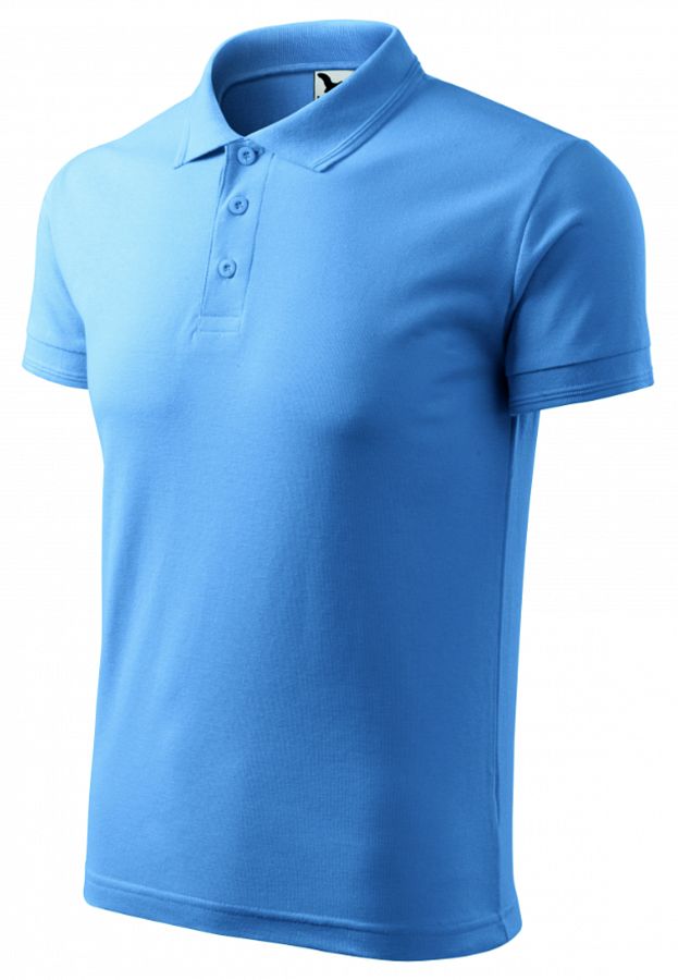 Polokošile pánská Pique 203 nebesky modrá vel. M - Obrázek Polokošile pánská Pique 203 nebesky modrá vel. M - Obrázek